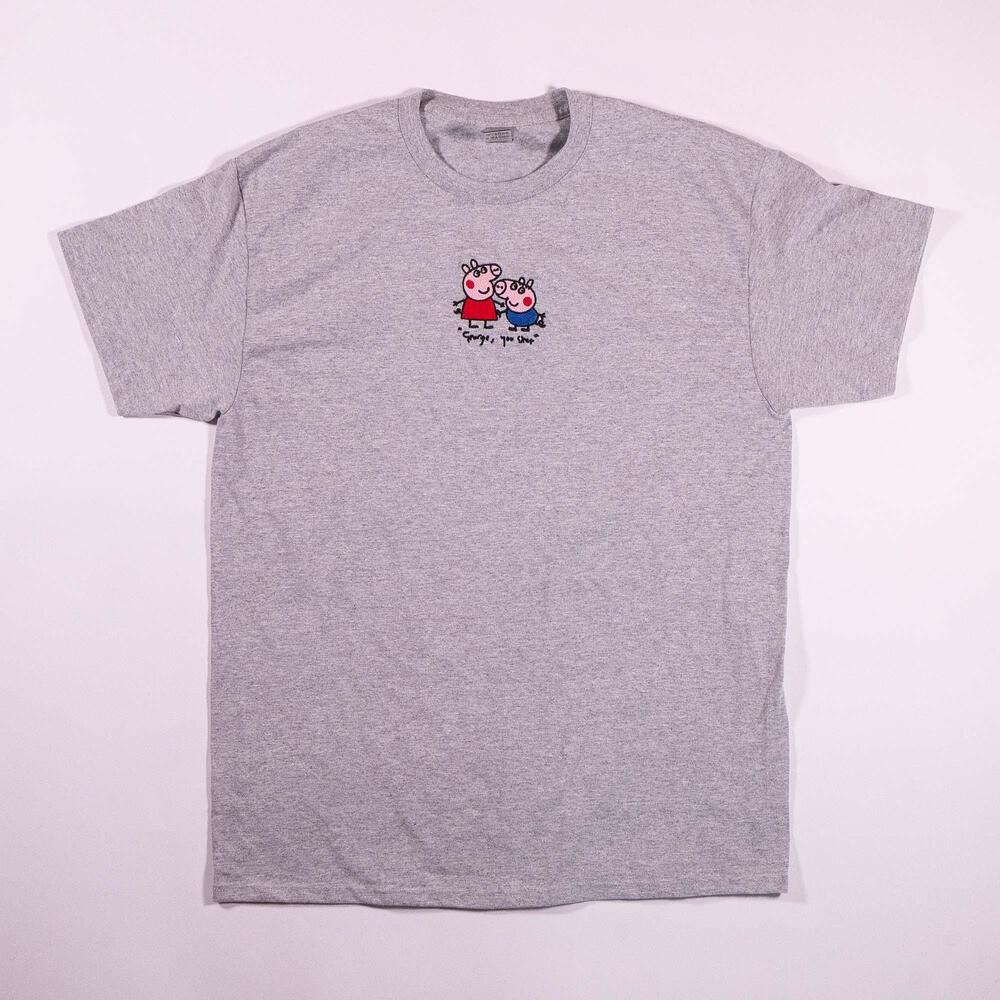 George The Sket Unisex Embroidered Grey Tshirt